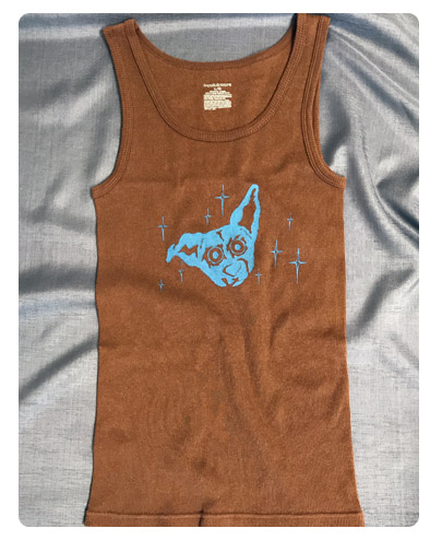 brown blue tank