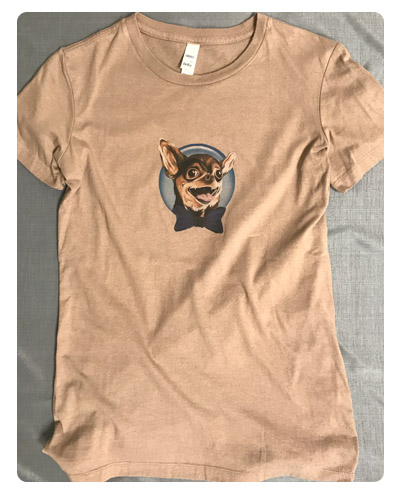 chi chi light brown tshirt