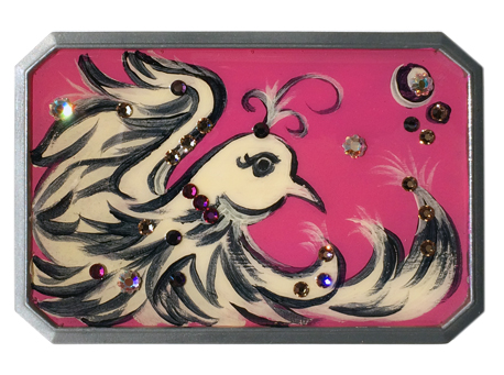 Belt Buckle Hand Painted