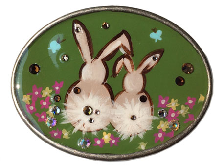 Belt Buckle Hand Painted