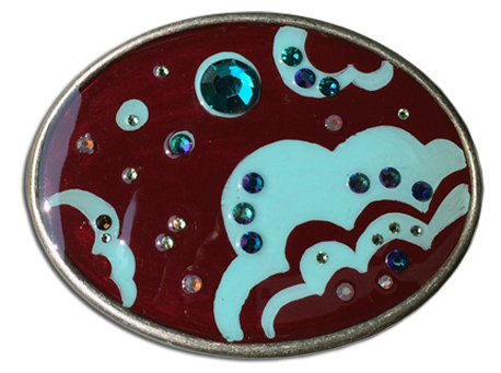Belt Buckle Hand Painted