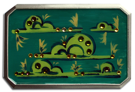 Belt Buckle Hand Painted